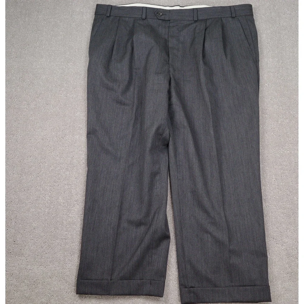 Ralph Ralph Lauren Suit Men 46 40W 26L Charcoal Gray Herringbone Career Wool‎